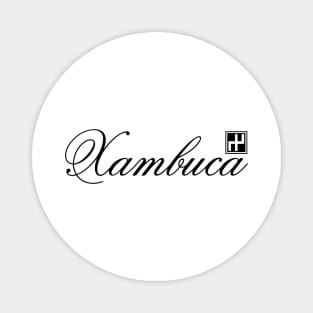 Xambuca Cursive Text with block logo Magnet